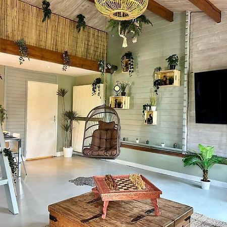 Jungle Style Lodge With Jacuzzi ,Sauna And Garden Near Amsterdam Vijfhuizen 外观 照片