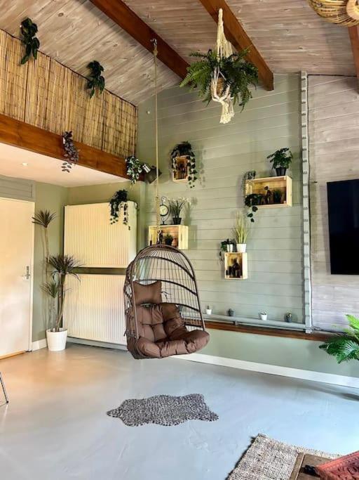 Jungle Style Lodge With Jacuzzi ,Sauna And Garden Near Amsterdam Vijfhuizen 外观 照片